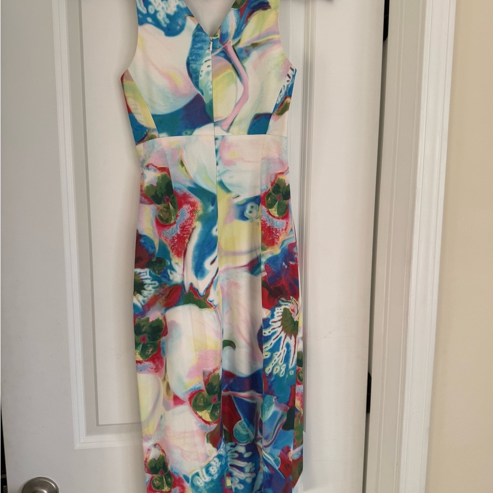 Karen Millen Colorful Abstract Midi Dress